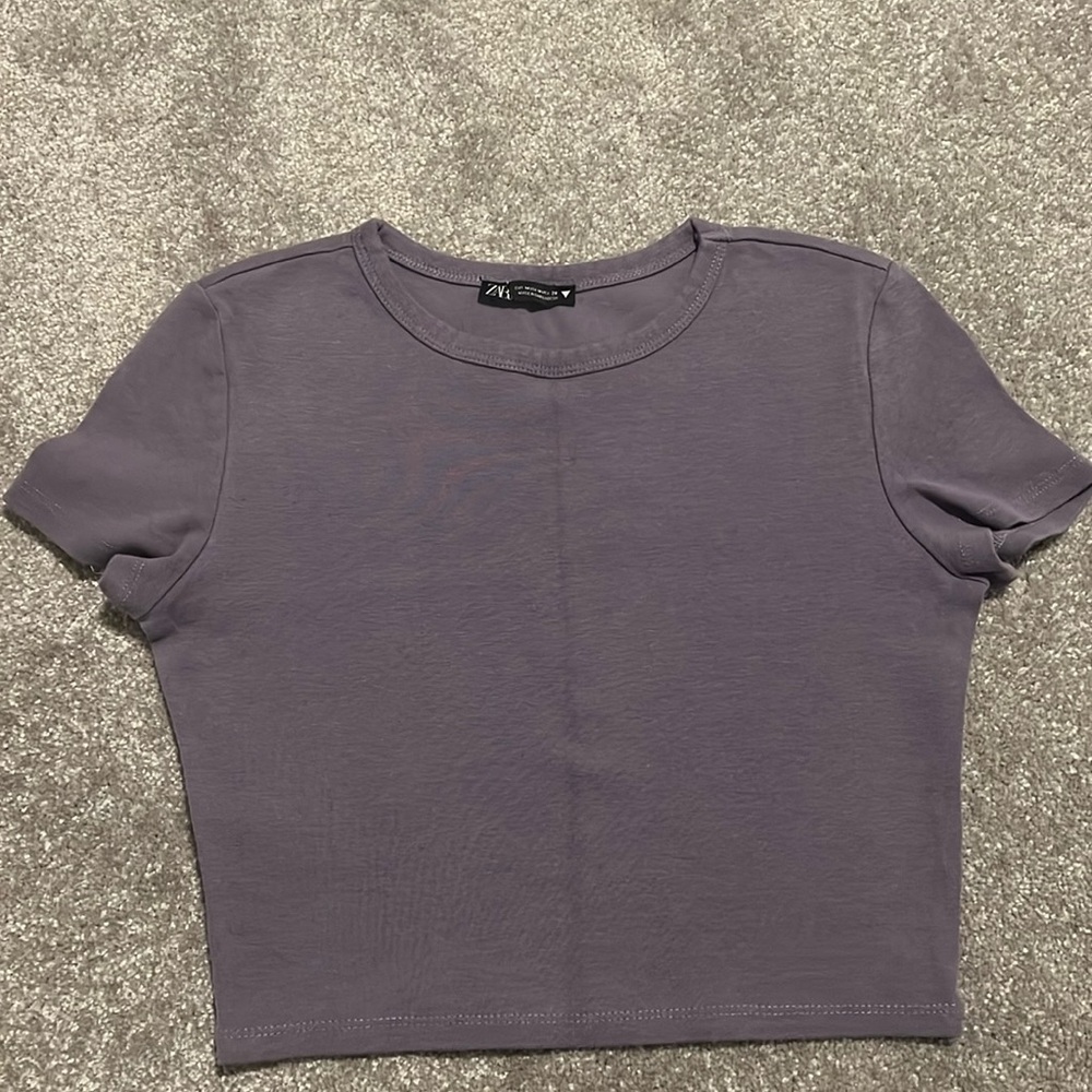 Zara purple cropped top